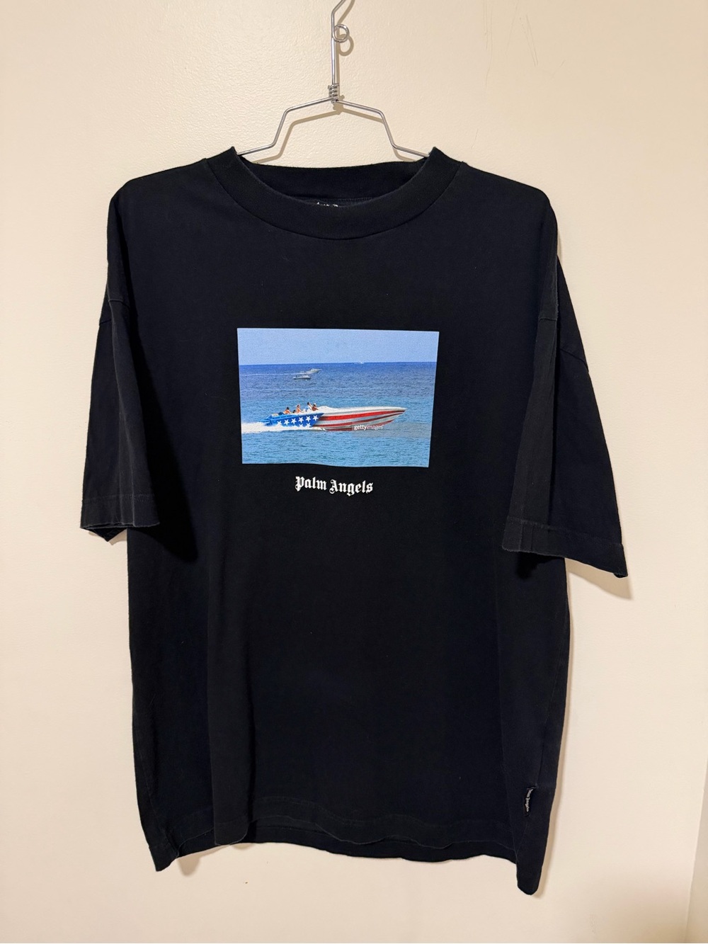Palm Angels Getty Speedboat Classic Tee T-Shirt Black XL